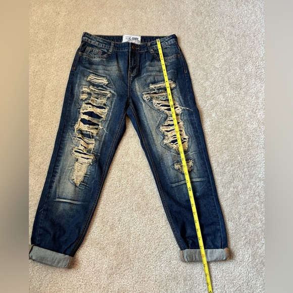 Soho Babe Distressed Ankle Denim Made in the U.S. Jeans Junior’s 7 - Picture 4 of 16